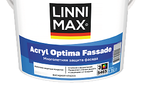 Краска водно-дисперсионная для наружных работ Linnimax Acryl Optima Fasade, база 3
